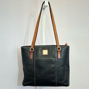 Dooney & Bourke Black Pebble Leather Tote